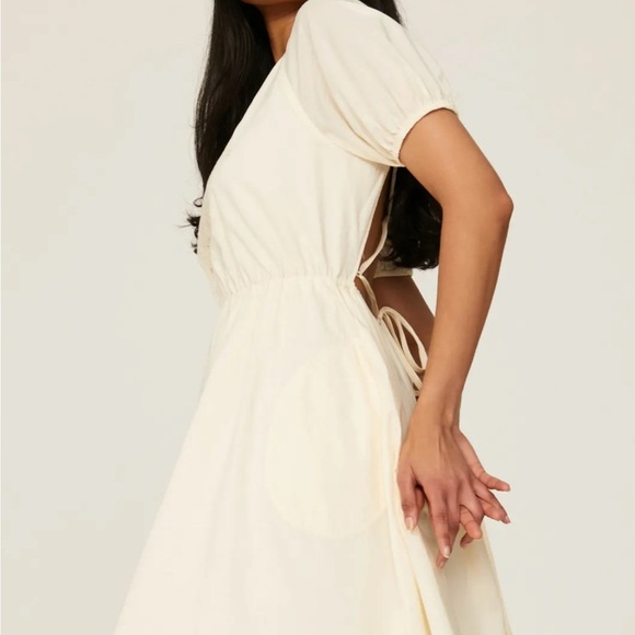 Pamela Love Rent the Runway Cotton Elegant Cream Midi Dress medium - Picture 2 of 9